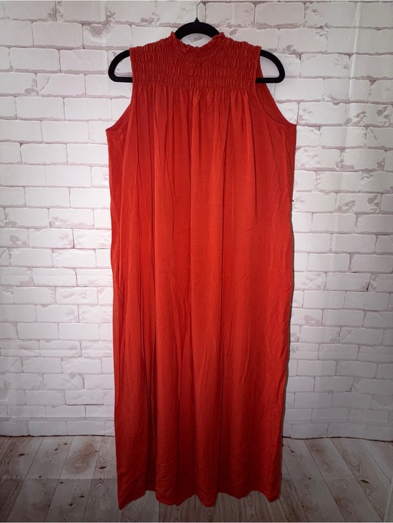 a new day Dresses & Skirts - a new day Sleeveless Smocked Neck Maxi Dress - Red Orange Size Small